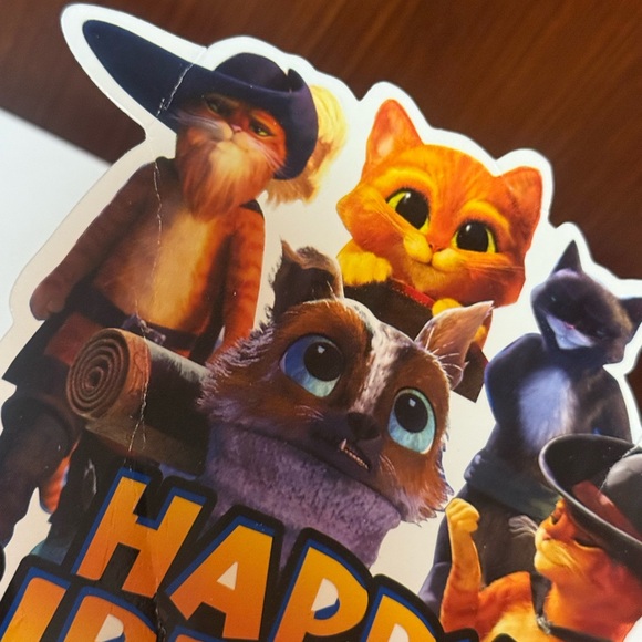 25pcs Happy Birthday Cake Topper Puss in Boots characters - Picture 5 of 9